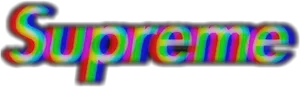 Glitch Effect Supreme Logo PNG Image