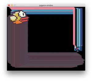 Glitched Flappy Bird Gameplay PNG Image