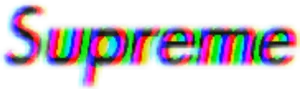 Glitchy Supreme Logo PNG Image