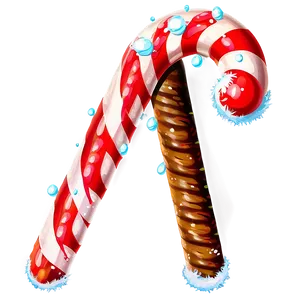 Glitter Candy Cane Christmas Png Sxf83 PNG Image