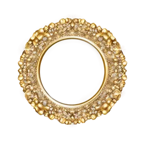 Glitter Gold Circle Frame Png Xhc PNG Image