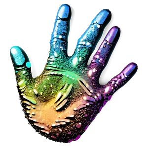 Glitter Handprint Graphic Png 17 PNG Image