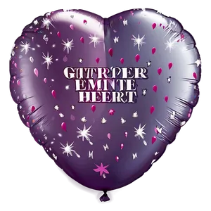 Glitter Heart Balloon Png 32 PNG Image