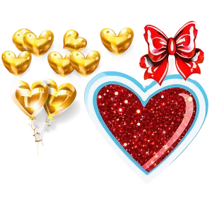 Glitter Heart Clipart Png 2 PNG Image