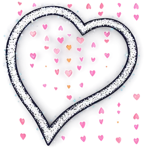 Glitter Heart Doodle Png 28 PNG Image