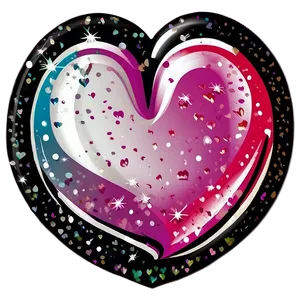 Glitter Heart Illustration Png 49 PNG Image