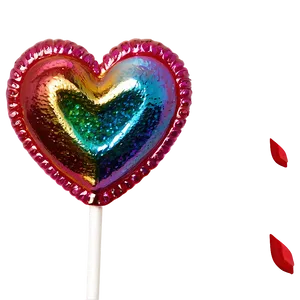 Glitter Heart Lollipop Png Ghx85 PNG Image