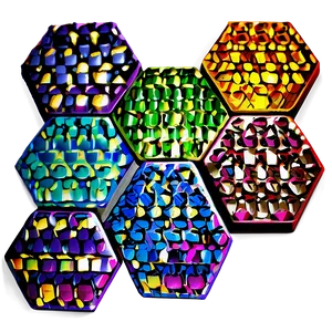 Glitter Hexagon Pattern Png 3 PNG Image