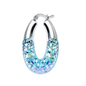 Glitter Hoop Earring Png Lhs PNG Image