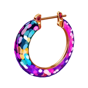 Glitter Hoop Earring Png Wey31 PNG Image