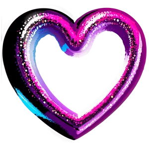 Glitter Valentine Heart Png Abi PNG Image