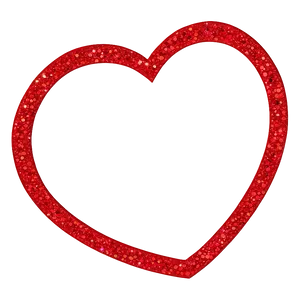 Glitter Valentine Heart Png Seu PNG Image