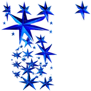 Glittering Blue Stars Effect Png 06252024 PNG Image