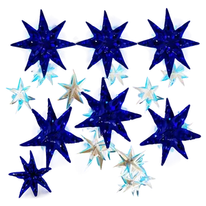 Glittering Blue Stars Effect Png Uja45 PNG Image