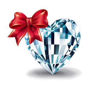 Glittering Diamond Heart Illustration Png Iyn44 PNG Image