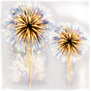 Glittering Gold Fireworks Celebration Png 06292024 PNG Image