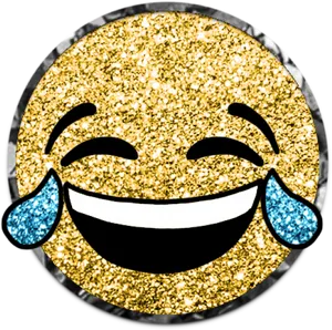 Glittering Laughing Emoji PNG Image