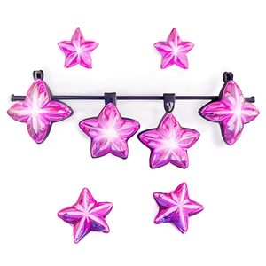 Glittering Pink Stars Png 7 PNG Image