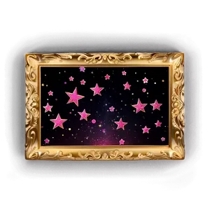 Glittering Pink Stars Png 90 PNG Image