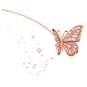 Glittering Rose Gold Butterfly Png 34 PNG Image