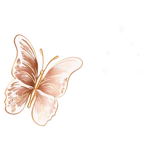 Glittering Rose Gold Butterfly Png 67 PNG Image