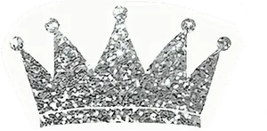 Glittering Silver Crown Graphic PNG Image