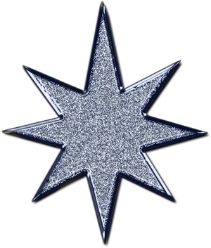 Glittering Silver Star PNG Image