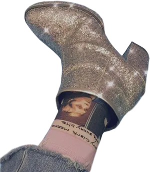 Glittery Boot Fashion PNG Image