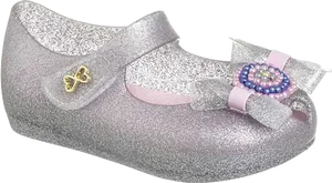 Glittery Childrens Shoe PNG Image