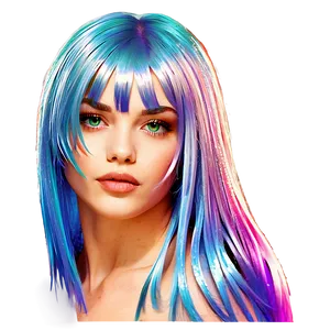 Glittery Hair Clipart Png Nyd98 PNG Image