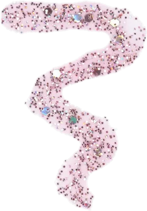 Glittery Pink Question Mark PNG Image