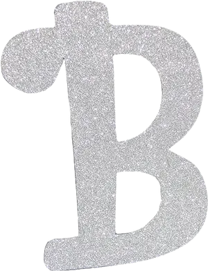 Glittery Silver Letter B PNG Image