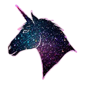 Glittery Unicorn Silhouette Png Jvj PNG Image