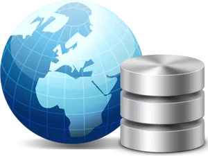 Global Database Icon PNG Image