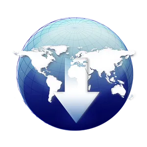 Global Download Icon PNG Image