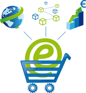 Global Ecommerce Concept Illustration PNG Image