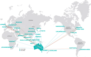 Global Flight Paths Map PNG Image
