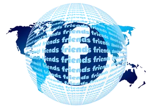 Global Friends Word Cloud PNG Image