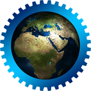 Global Industry Gear Concept PNG