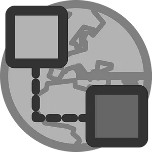Global Network Communication Icon PNG
