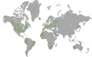 Global Network Distribution Map PNG Image