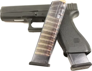 Glock17 Semi Automatic Pistol PNG Image