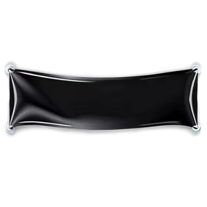 Glossy Black Banner Png Etv PNG Image