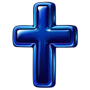 Glossy Blue Cross Logo Png Rpd PNG Image