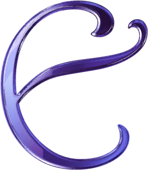 Glossy Blue Letter E Graphic PNG Image