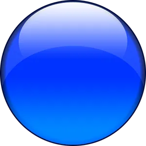 Glossy Blue Sphere Graphic PNG Image