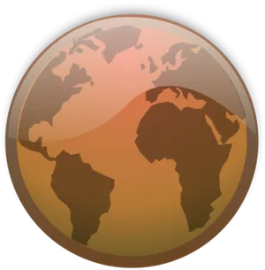 Glossy Earth Clipart PNG Image