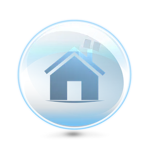 Glossy Home Icon PNG Image