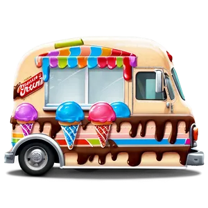 Glossy Ice Cream Truck Image Png 64 PNG Image