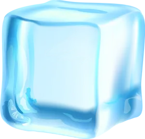 Glossy Ice Cube Illustration PNG Image